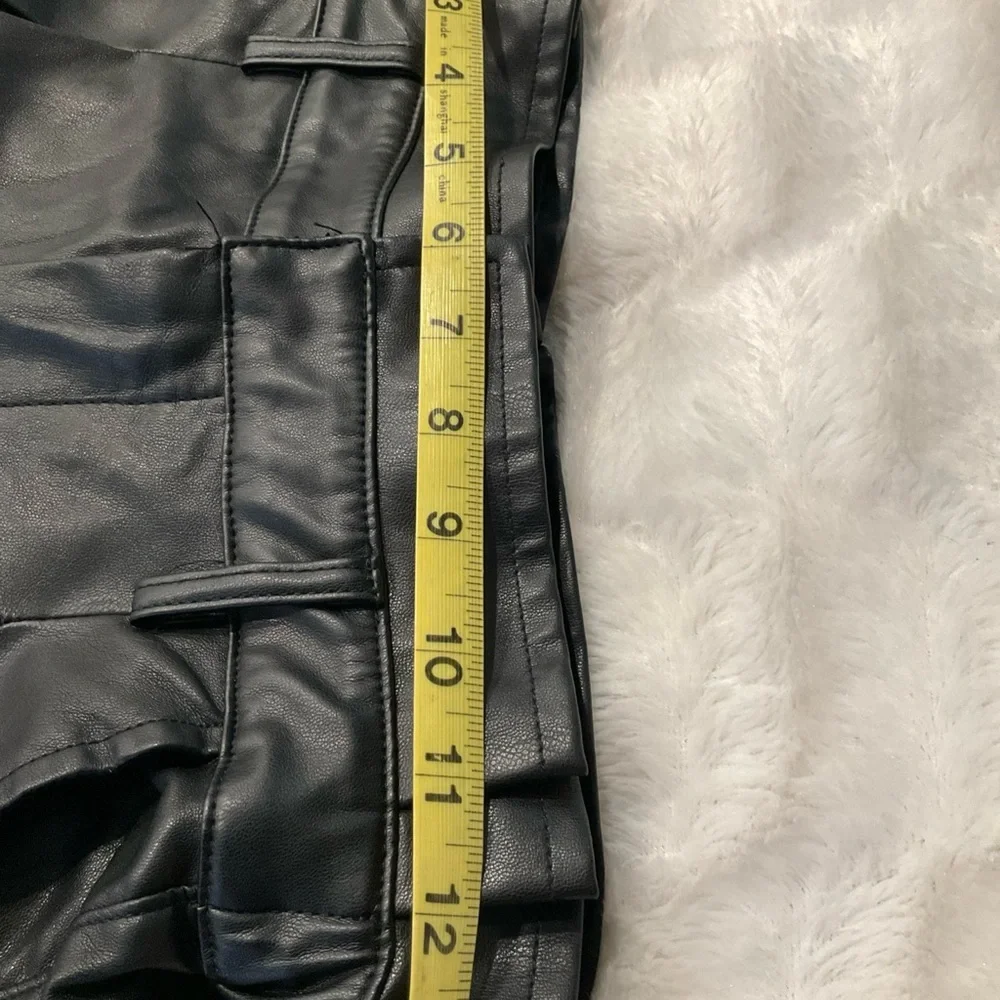 Blank Nyc Women Dark Secrets Faux Leather‎ Paperbag Waist Pants Size 27